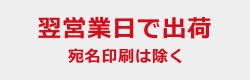 翌営業日で出荷　プレミアム仕上げと宛名印刷は除く